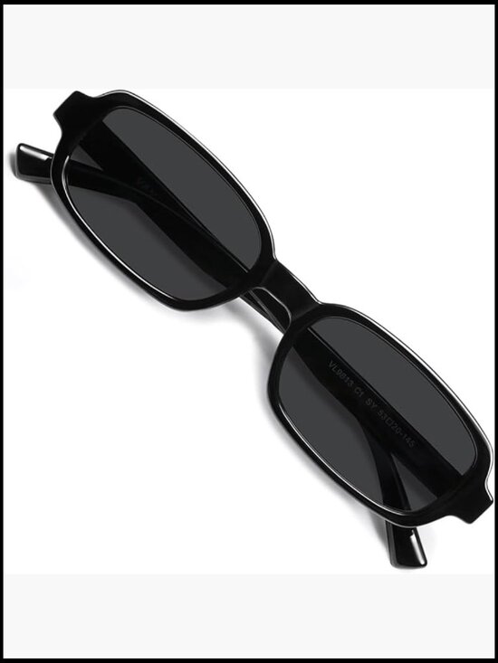 Retro Rectangle Polarized Sunglasses Narrow Rectangular Frame main image 6